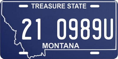 MT license plate 210989U