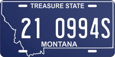MT license plate 210994S