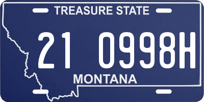 MT license plate 210998H