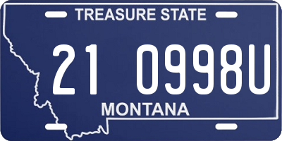 MT license plate 210998U