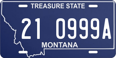 MT license plate 210999A