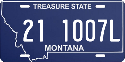 MT license plate 211007L