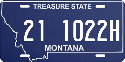 MT license plate 211022H