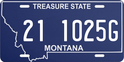 MT license plate 211025G