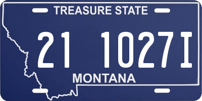 MT license plate 211027I