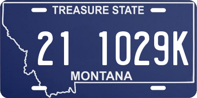 MT license plate 211029K