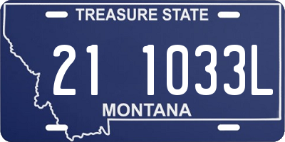 MT license plate 211033L