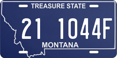 MT license plate 211044F