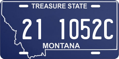 MT license plate 211052C