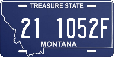 MT license plate 211052F