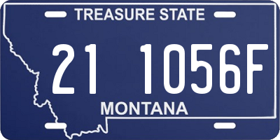 MT license plate 211056F
