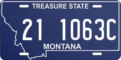 MT license plate 211063C