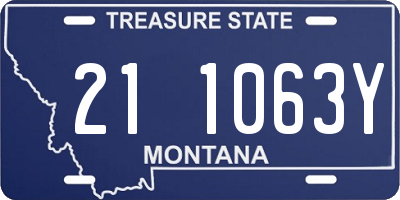 MT license plate 211063Y