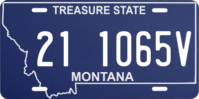 MT license plate 211065V