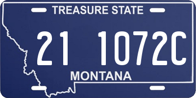 MT license plate 211072C