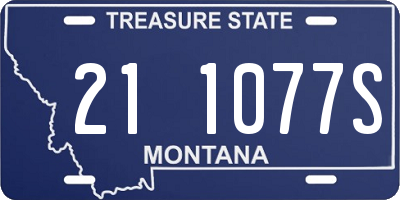 MT license plate 211077S