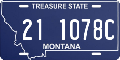 MT license plate 211078C