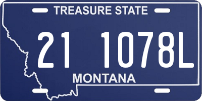 MT license plate 211078L