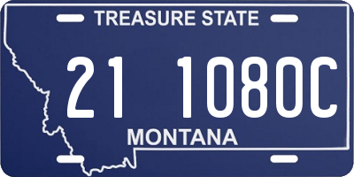 MT license plate 211080C