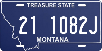MT license plate 211082J