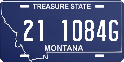 MT license plate 211084G