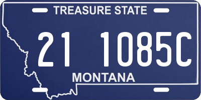 MT license plate 211085C