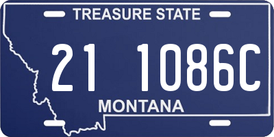 MT license plate 211086C