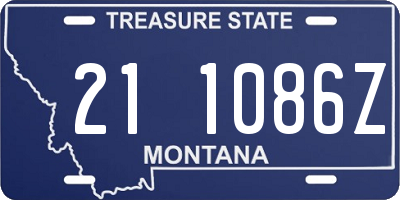 MT license plate 211086Z