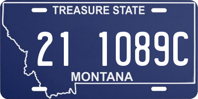 MT license plate 211089C
