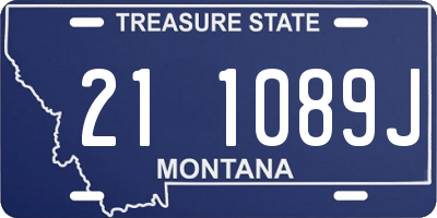 MT license plate 211089J