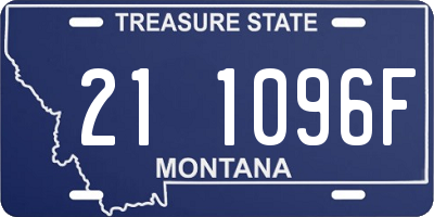 MT license plate 211096F