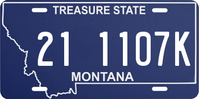 MT license plate 211107K