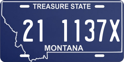 MT license plate 211137X