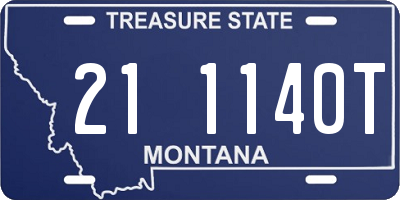 MT license plate 211140T