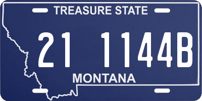 MT license plate 211144B
