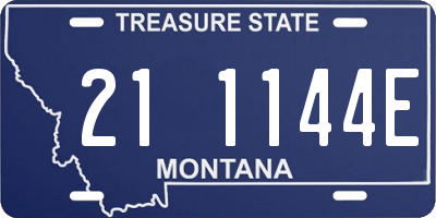 MT license plate 211144E