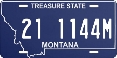 MT license plate 211144M