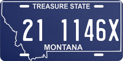MT license plate 211146X