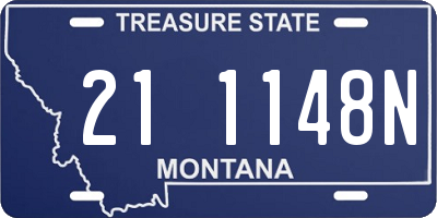 MT license plate 211148N