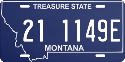 MT license plate 211149E