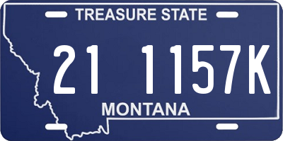 MT license plate 211157K