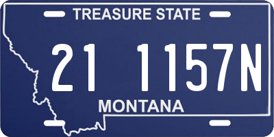 MT license plate 211157N