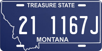 MT license plate 211167J