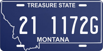 MT license plate 211172G