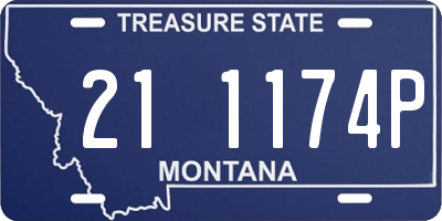 MT license plate 211174P