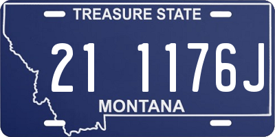 MT license plate 211176J
