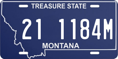 MT license plate 211184M
