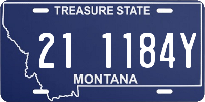 MT license plate 211184Y