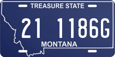 MT license plate 211186G