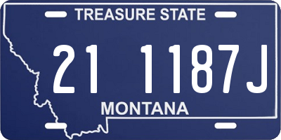 MT license plate 211187J